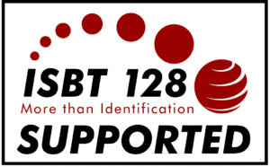 Logo for Information Standard for Blood and Transplant (ISBT 128)